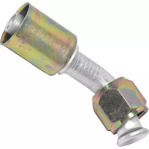 AC BEADLOCK FITTING,CRIMP, FEMALE FLARE,45 DEGREE,# 8 NUT, #10 HOSE STEP UP/DOWN - Picture 1 of 1