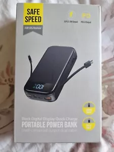 Safe Speed 3200MAH Portable Power Bank Charger & Built in Cables IOS/ANDROID - Zdjęcie 1 z 4