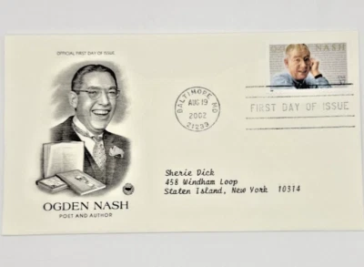 Ogden Nash Poet And Author 2002 Stamps / First Day Of Issue - Image 1 of 2