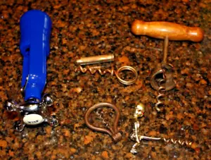 LOT Of 5 Antique Vintage Corkscrew Wine Bottle Openers Folding Sheath Little Boy - Picture 1 of 11