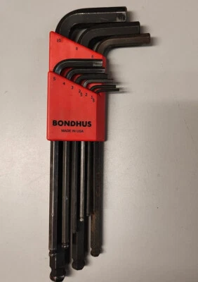 Bondhus Ball End Hex L Wrench Set Metric SAE Inch MADE IN USA 20199 - Image 1 of 2