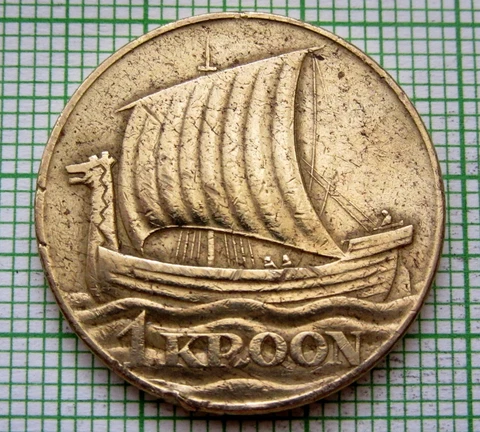 ESTONIA 1934 1 KROON, VIKING SAILING SHIP Cover