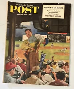 SATURDAY EVENING POST April 23 1955 Bob Grimm of YANKEES-Car Ads-NAVAJO LAND - Picture 1 of 8