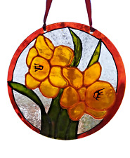 Daffodils Traditional Stained Glass Art Individually Hand Painted Suncatcher