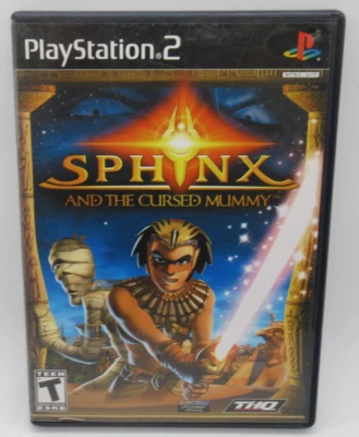 SPHINX & THE CURSED MUMMY GAME FOR PLAYSTATION 2 PS2, DISC CASE MANUAL, THQ - Image 1 of 3