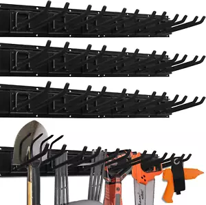64-Inch Heavy Duty Garage Organization Rack, 4 Packs Rails and 9 Adjustable Hook - Picture 1 of 12