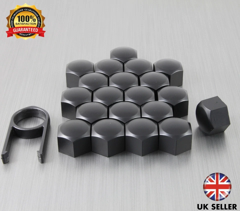 20 Car Bolts Alloy Wheel Nuts Covers 19mm Black For Chrysler 300 C - Image 1 of 1