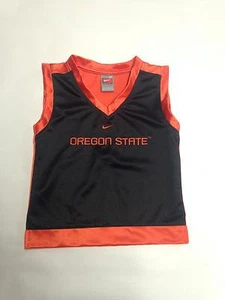 Boys NIKE Black/Orange Athletic Sleeveless Shirt Sz 2T Oregon State Beavers - Picture 1 of 3
