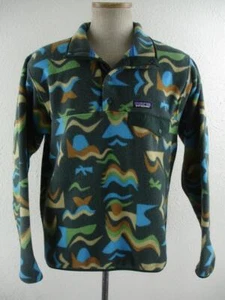 Mens S Patagonia Lightweight Synchilla Snap-T Fleece Jacket Arctic Collage 25580 - Picture 1 of 22