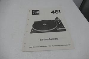Manual de instrucciones DUAL 461 SERVICE Manual de instrucciones Manual de servicio - Imagen 1 de 1