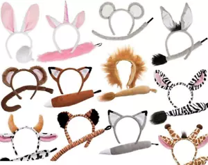 Animal Infantil Orejas Cola Zoológico Niña Disfraz de Niños Juego Accesorios - Imagen 1 de 32