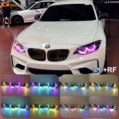 Para BMW 2 Series F22 F23 F87 Concept M4 estilo icônico dinâmico RGB LED olhos de anjo - Imagem 1 de 4
