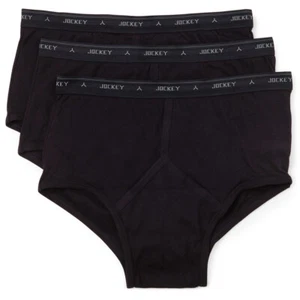 Jockey Classic Y-Front Brief Value 3-Pack Black M9009B - Picture 1 of 6