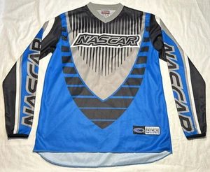 VINTAGE Beyond Race Wear NASCAR Jersey Long Sleeve Shirt Sz L Racing Multi Color - Picture 1 of 15