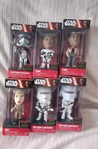 6x Funko Star Wars Wacky Wobbler The Force Awakens Ray,Finn,phasma Snowtrooper - Picture 1 of 19