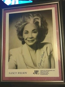 Nancy Wilson Signed Autograph 8 x 10 Photo W/Frame JLE Publicity Black/White - Picture 1 of 2