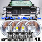 4PCS 5.75 5-3/4" Chrome LED Headlights fit Cadillac DeVille 62-74 Calais 65-74