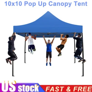 10x10 Pop Up Commercial Canopy Tent Heavy Duty 500D Waterproof With Roller Bag - Picture 1 of 23