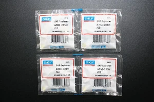 Four (4) SKF Explorer 6000-2RSH/C3 Deep Groove Ball Bearings Italy NEW - Picture 1 of 8