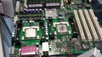 used HP 6050A0030001 PROLIANT ML300 MOTHERBOARD 2 XEON processors with extras - Image 1 of 4