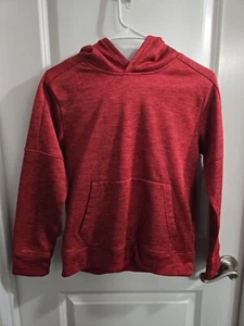 Adidas Youth Fleece Hoodie Red Size Medium Pullover Sweater  - Picture 1 of 8