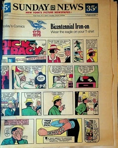 New York Sunday News Comic Section July 4 1976 Bicentennial Patriotic - Picture 1 of 4
