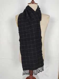 Ralph Lauren Polo genuine vintage pony Black wool winter Scarf Scarves - Picture 1 of 5