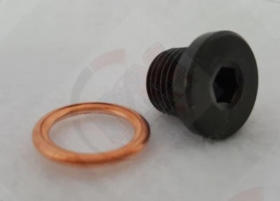 Perno de tapón de drenaje de cárter de aceite (hexagonal empotrado N6) con arandela de sello se adapta a Mazda Foto 1 de 4