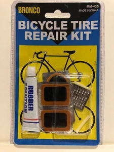 BASIC BIKE BICYCLE TYRE PUNCTURE 8 PCE REPAIR KIT, ADHESIVE & PATCHES, ABRASSOR - Foto 1 di 3