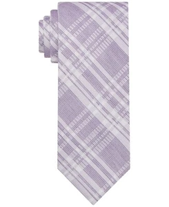 Michael Kors Men's Textured-Plaid Tie Purple MSRP $70 - Picture 1 of 1