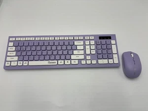 Wireless Keyboard and Mouse Combo, Cute Keycaps, Full-Size Retro Typewr... - Zdjęcie 1 z 9