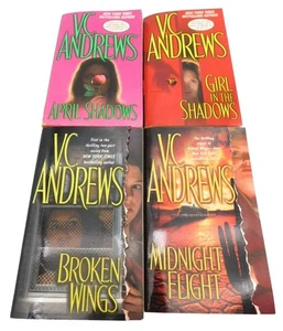 Lot of 4 VC Andrews Paperback Books April Shadows Broken Wings Midnight Flight - Bild 1 von 4