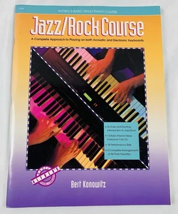 Alfred’s Basic Adult Piano Jazz Rock Course Bert Konowitz Keyboard Music Book - Picture 1 of 8