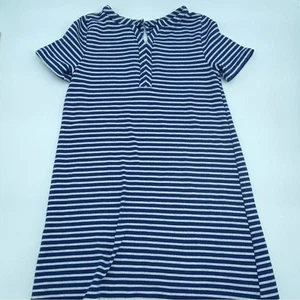Vineyard Vines Girls Navy & White Striped Short Sleeved Dress- Medium - Picture 1 of 7
