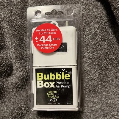 Caja de burbujas de metal marino aireador Livewell / burbujeador silencioso alimentado por batería Foto 1 de 2