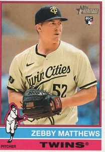 2025 TOPPS HERITAGE ZEBBY MATTHEWS RC #309 - Picture 1 of 2