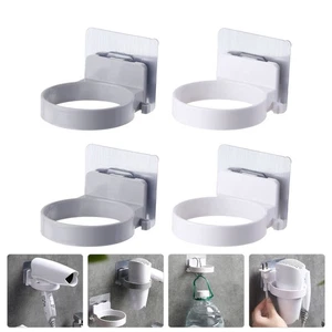 4 Stück Haartrockner Aufbewahrung Regal ABS Wandmontage Badezimmer Werkzeug Organizer - Bild 1 von 12