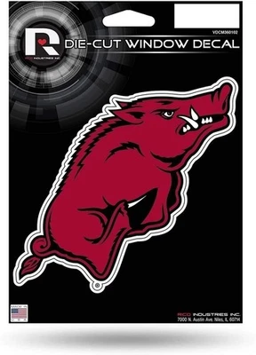 University of Arkansas Razorbacks 5 Inch Die Cut Sticker Decal, Full Adhesive... - Image 1 of 4