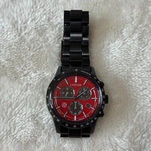 TOYOTA Collaboration Chronograph Solar Rare Limited Red Dial Watch Used - Picture 1 of 8