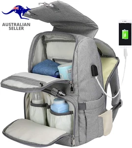 Diaper Bag Backpack Multifunction Maternity Baby Changing Bags with Stroller Str - Picture 1 of 12