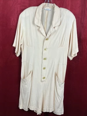 Vintage 80s 90s Beige Matsuda Nicole Romper Avant Garde - Image 1 of 4