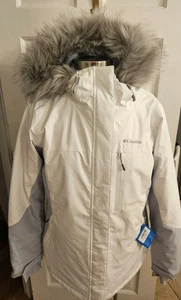 COLUMBIA AVA ALPINE INSULATED JACKET WHITE GRAY NEW WITH TAGS SIZE LARGE $200 - Picture 1 of 24