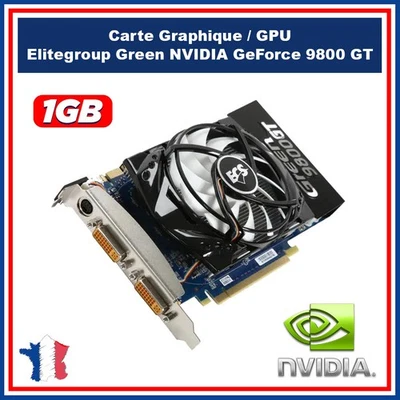 Carte Graphique - GPU Elitegroup Green NVIDIA GeForce 9800 GT 1Go - Immagine 1 di 3