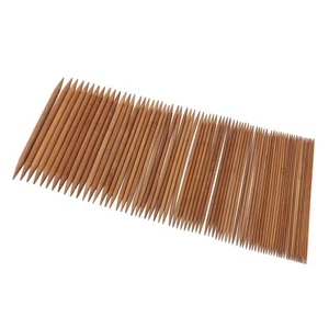75 Pieces Knitting Needles Set Carbonized Bamboo Sweater Double Pointed BS - Picture 1 of 22