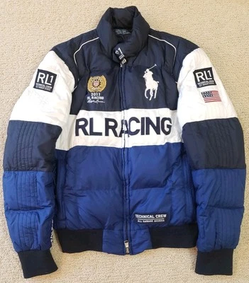Vintage Ralph Lauren Polo P1 RL Racing Down Jacket 2011 Technical Crew XL  - Image 1 of 4