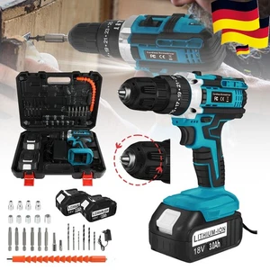 3in1 Akku-Schlagbohrschrauber 18V Akkuschrauber Set Mit 2x3.0Ah Akku Für Makita! - Bild 1 von 15