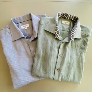 ETON modernes 2er Set blau grün Button Down Hemd Gr. 44 17,5 neuwertig - Bild 1 von 9