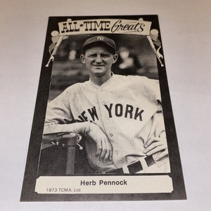 Herb Pennock New York Yankees 1973 All Time Greats TCMA Postcard