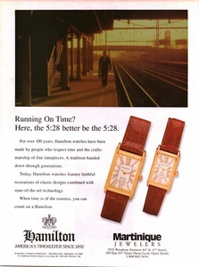 1996 PRINT AD - HAMILTON WATCH AD - MARTINIQUE JEWELERS - WATCH AD - AD ONLY - Bild 1 von 1