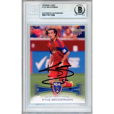 Kyle Beckerman Signed 2012 Upper Deck MLS #92 Card AUTO Beckett Real Salt Lake - Image 1 of 4
